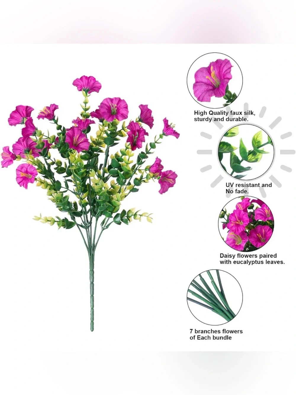 Pink & Purple Faux Floral Arrangement (no vase)